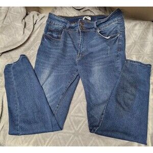 Blue Savvy Womens Sz 15/32 Hight Rise Skinny Leg Blue Jeans Medium Wash Denim